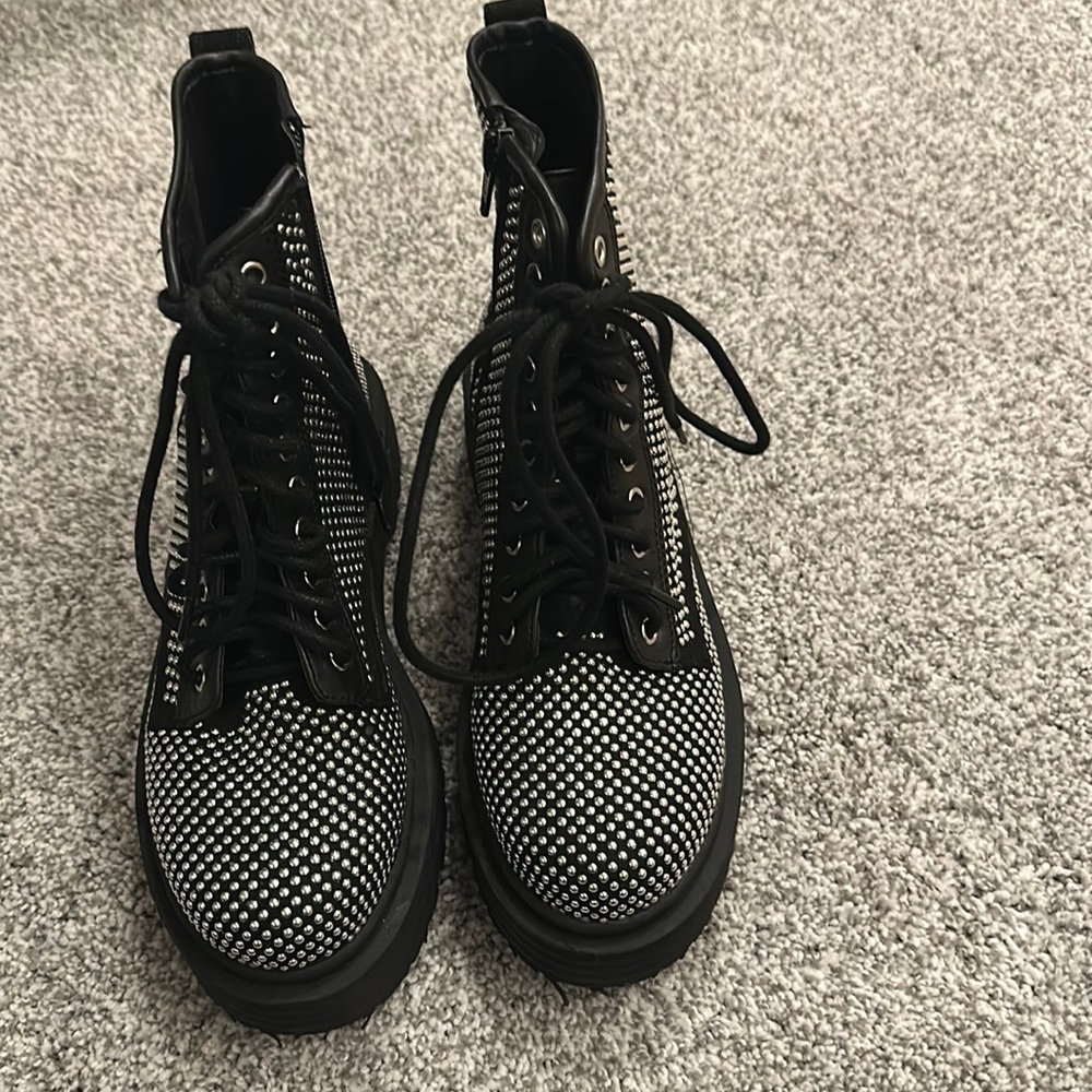 Studded combat boots!!!